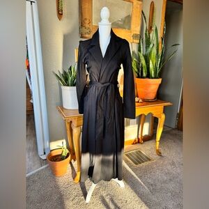 Long Black BB Dakota Thin Trench Coat